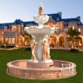 Popular Outdoor Garden Decorative Marble Lady Water Fountain Statue